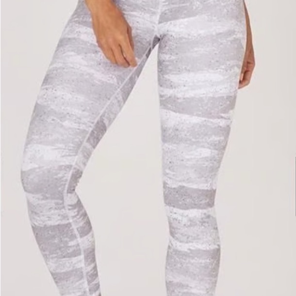 Glyder Gray Leggings With Modern Pattern